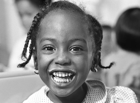 
From her Children of the Tenderloin series, Winter's "Milk Mustache," raises awareness of the needs of youngsters in the low-income, San Francisco neighborhood.
